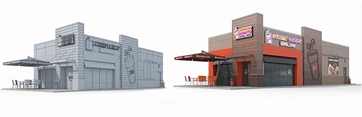 Shops 3d Modeling and Rendering in European Union