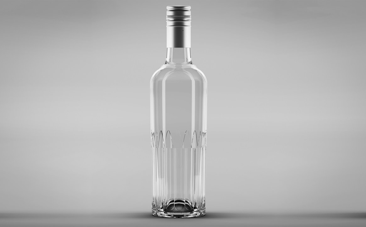 Визуализация стеклянной бутылки